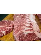 Gold Grade Ribeye Roast cut into steaks