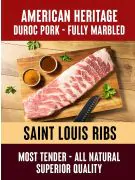 heritage pork - duroc - st louis ribs