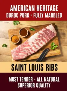 heritage pork - duroc - st louis ribs