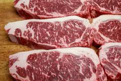 Savor the luxurious taste of Wagyu Strip Steaks tonight.
